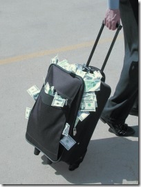 luggage stuffed with money