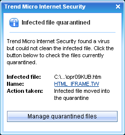 HTML_IFRAME.TW virus
